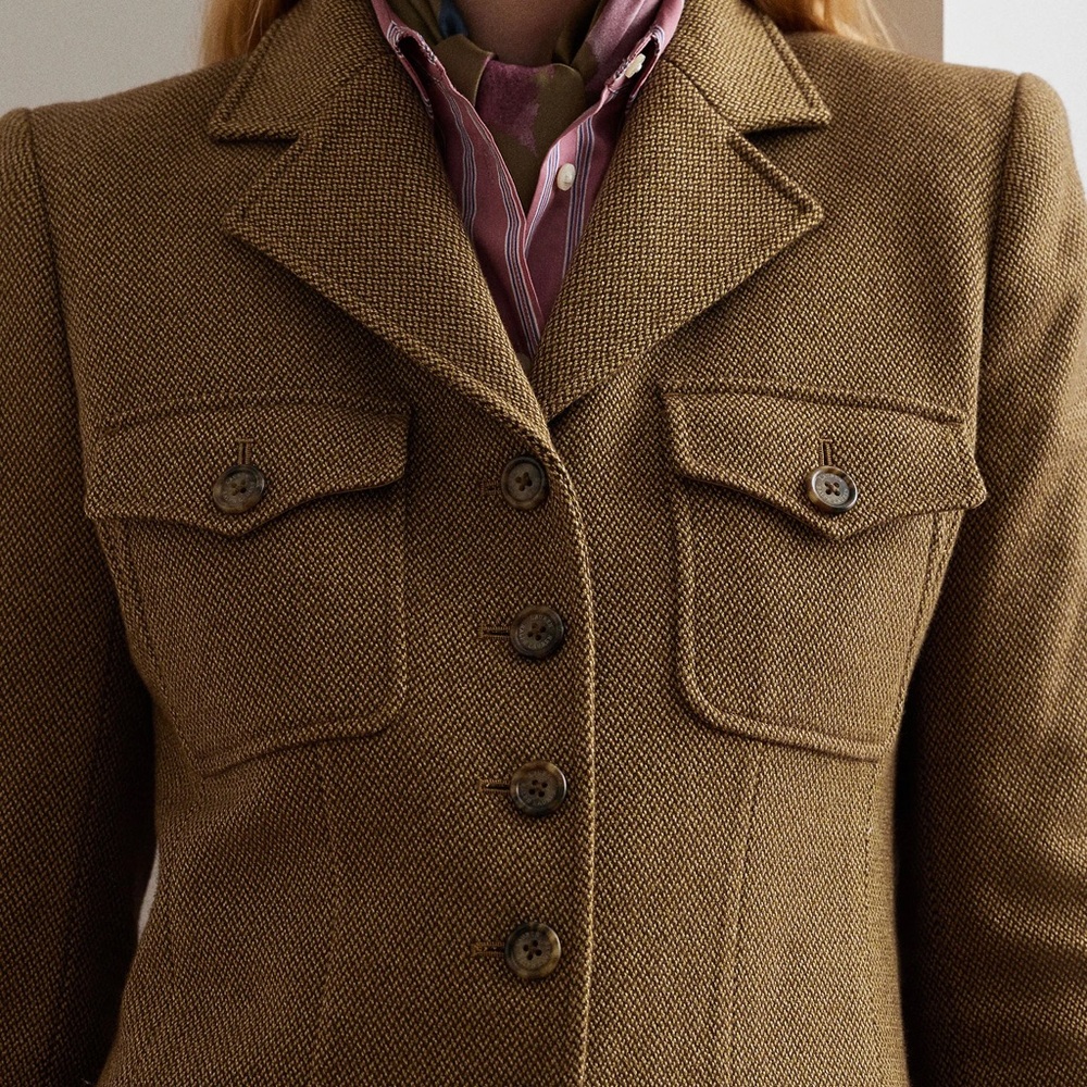 Lauren Ralph Lauren
WOOL BLEND TWILL BLAZER - Blazer - brown multi - Picture 5 of 8